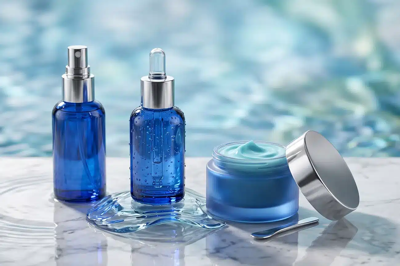 serum dropper bottle and cream jar. serum dropper bottle and cream jar.